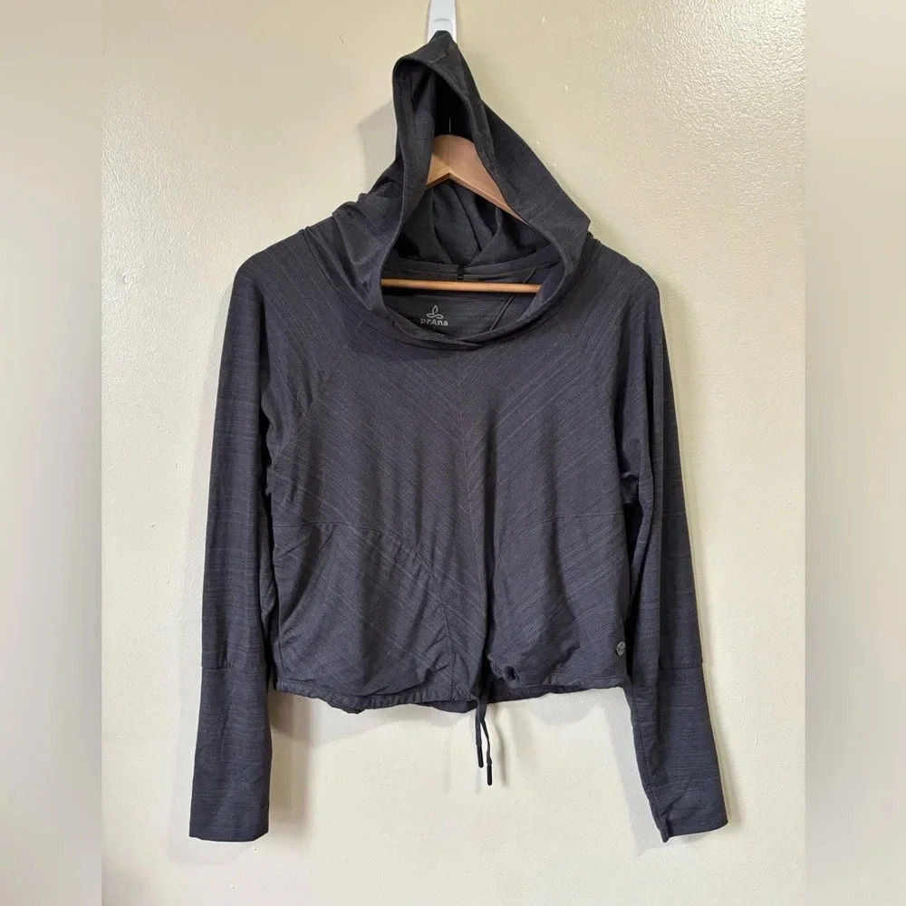 prAna Inigma After Yoga Hoodie jersey fabric Size S - Picture 13 of 13
